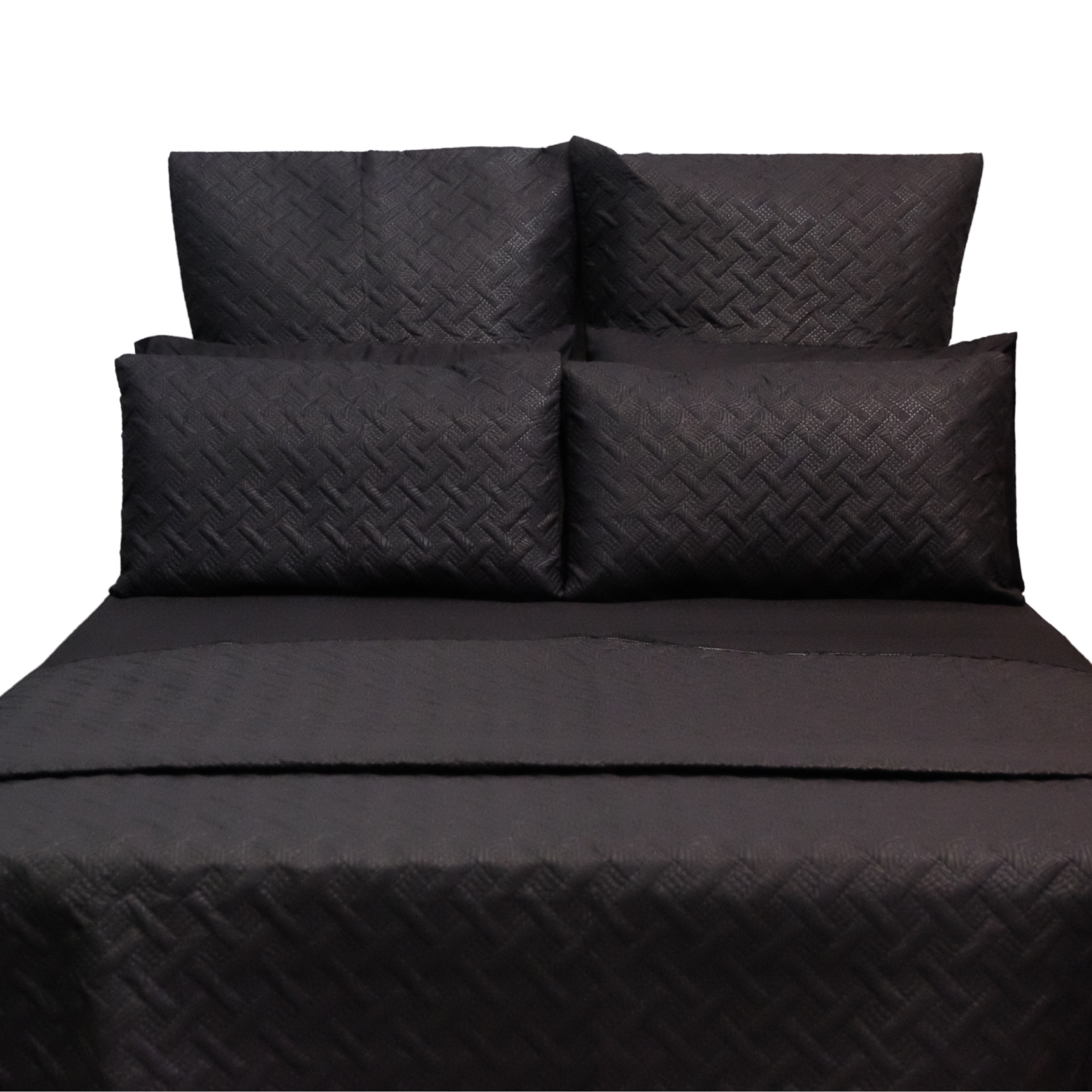 Embossed Quilted 5 Piece Bed Set
