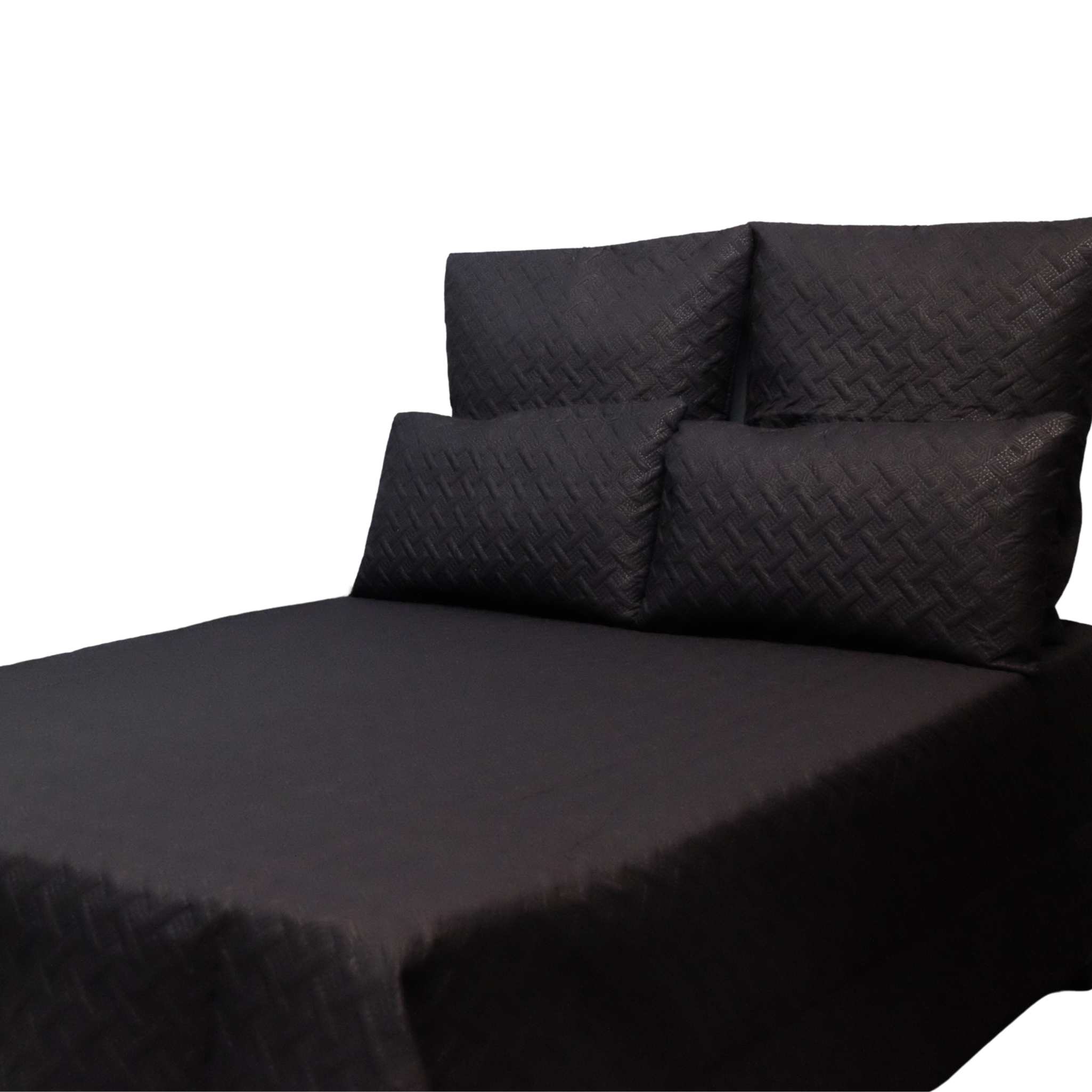 Embossed Quilted 5 Piece Bed Set