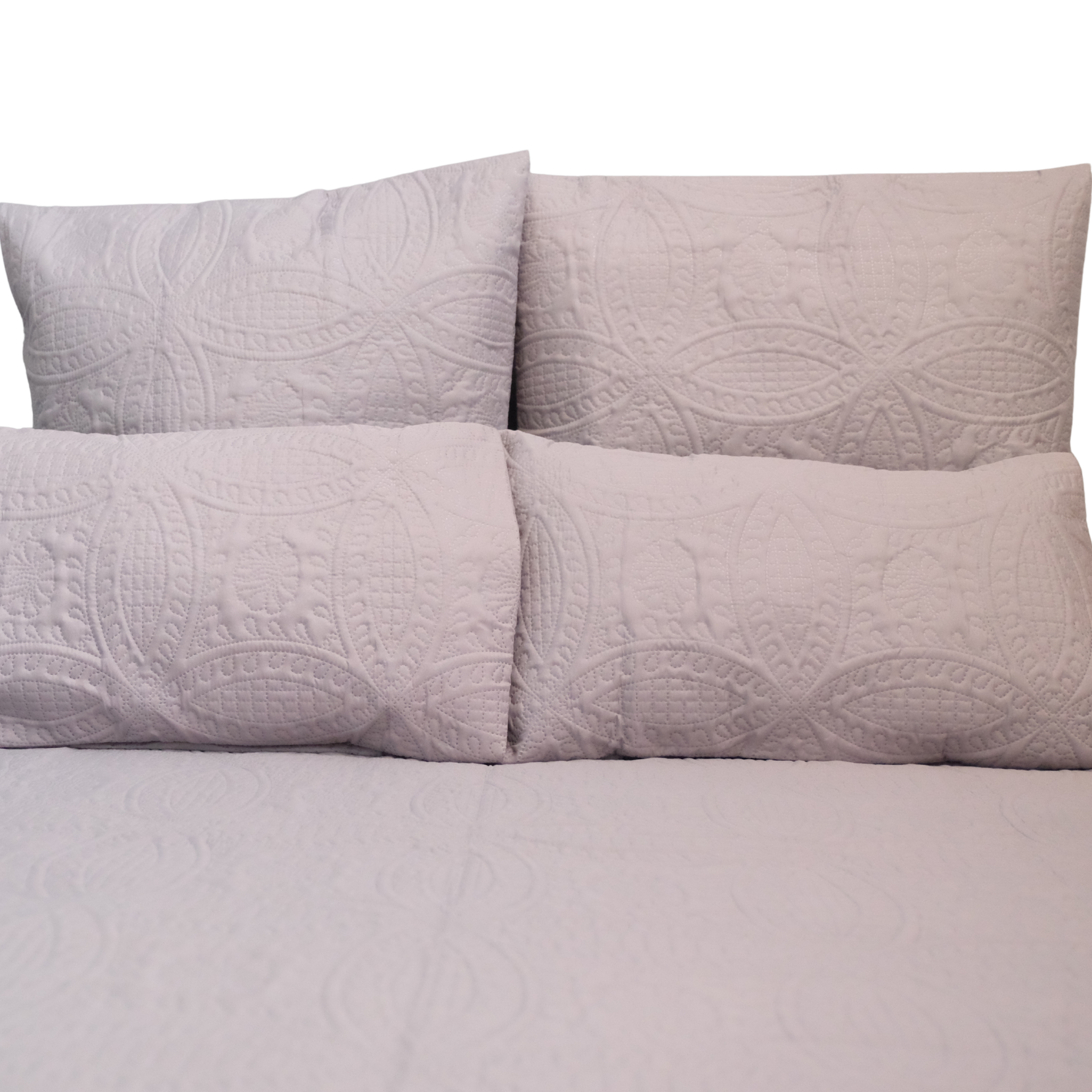 Embossed Quilted 5 Piece Bed Set