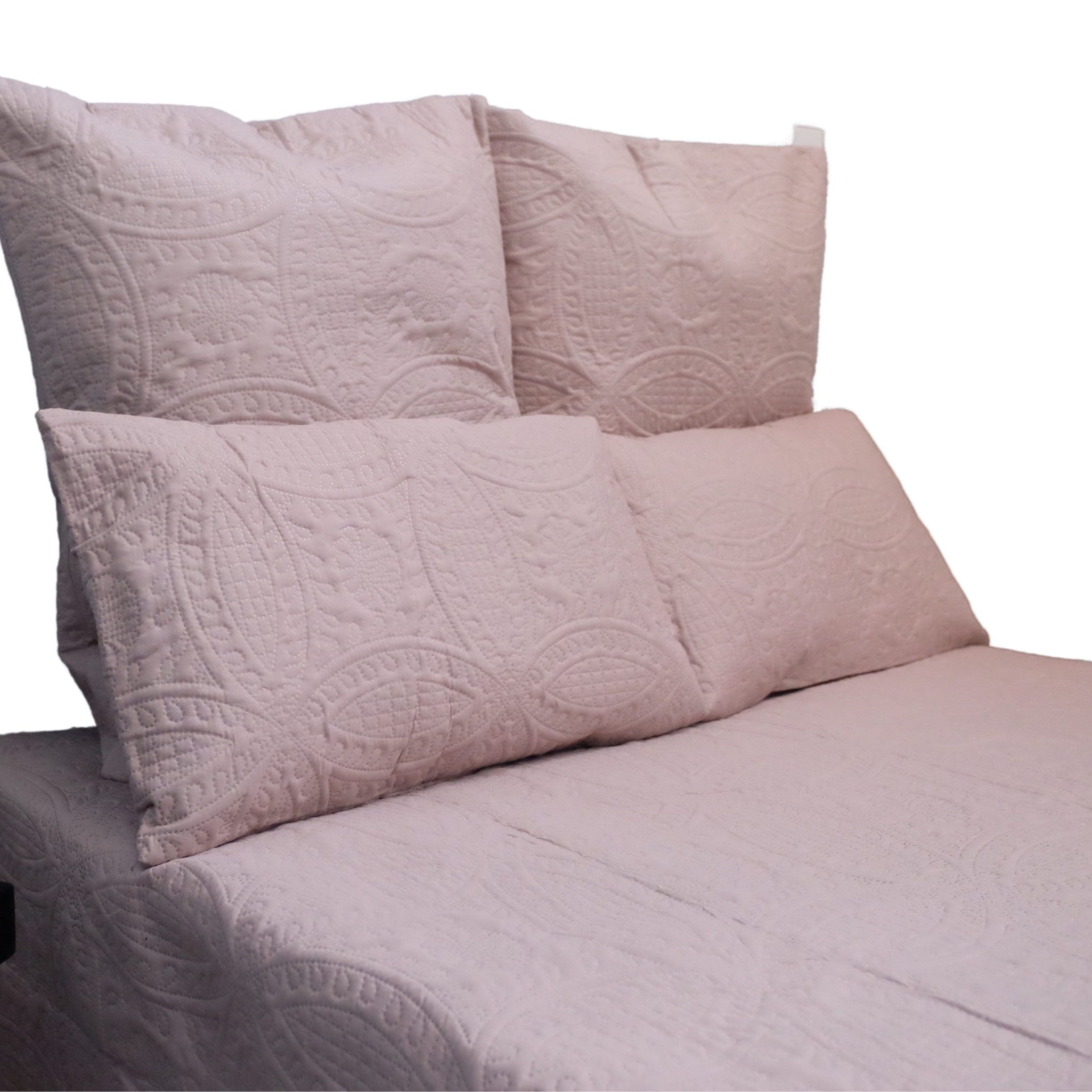 Embossed Quilted 5 Piece Bed Set