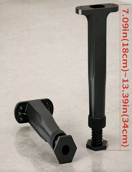 4-Pack Heavy-Duty Adjustable Bed Frame Support Legs (18cm - 34cm)