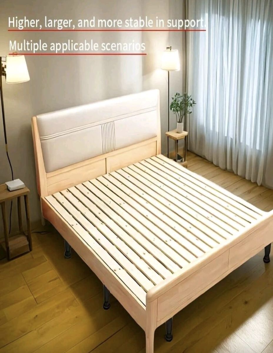 4-Pack Heavy-Duty Adjustable Bed Frame Support Legs (18cm - 34cm)