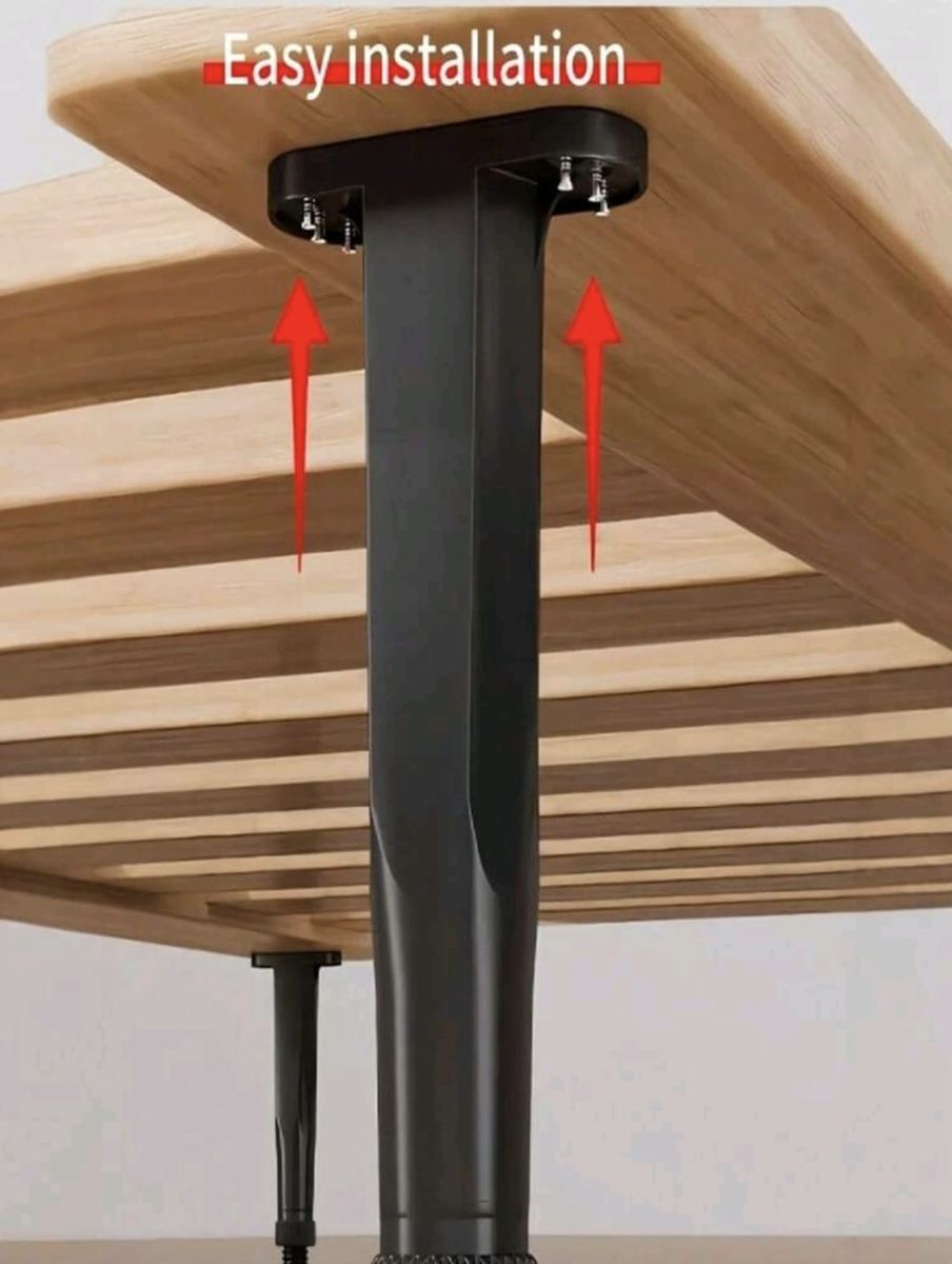 4-Pack Heavy-Duty Adjustable Bed Frame Support Legs (18cm - 34cm)